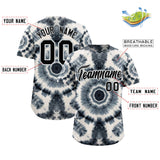 Custom Multi Color Tie-Dye Graffiti Pattern Authentic Baseball Jersey