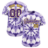 Custom Multi Color Tie-Dye Graffiti Pattern Authentic Baseball Jersey