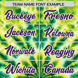 Custom Multi Color Tie-Dye Graffiti Pattern Authentic Baseball Jersey