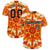 Custom Multi Color Tie-Dye Graffiti Pattern Authentic Baseball Jersey