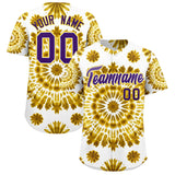 Custom Multi Color Tie-Dye Graffiti Pattern Authentic Baseball Jersey