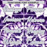Custom Purple Tie-Dye Graffiti Pattern Authentic Baseball Jersey
