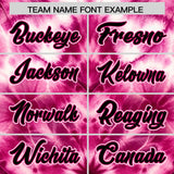 Custom Pink Tie-Dye Graffiti Pattern Authentic Baseball Jersey