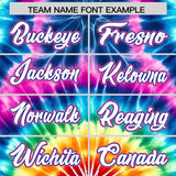 Custom Multi Color Tie-Dye Graffiti Pattern Authentic Baseball Jersey