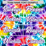 Custom Purple Tie-Dye Graffiti Pattern Authentic Baseball Jersey