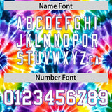 Custom Multi Color Tie-Dye Graffiti Pattern Authentic Baseball Jersey