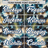 Custom Black Tie-Dye Graffiti Pattern Authentic Baseball Jersey