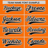 Custom Orange White Baroque Style Personalized Baseball Jersey