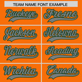 Custom Orange Green Baroque Style Personalized Baseball Jersey