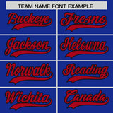 Custom Royal Red Baroque Style Personalized Baseball Jersey