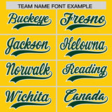 Custom Gold White Baroque Style Personalized Baseball Jersey