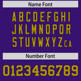 Custom Purple Old Gold Baroque Style Personalized Baseball Jersey