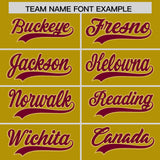 Custom Old Gold Old Gold Baroque Style Personalized Baseball Jersey