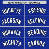 Custom Royal Gold Baroque Style Personalized Baseball Jersey