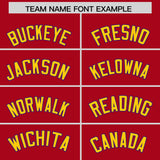 Custom Red Purple Baroque Style Personalized Baseball Jersey