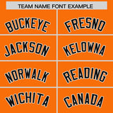 Custom Orange White Baroque Style Personalized Baseball Jersey