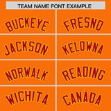 Custom Orange Gold Baroque Style Personalized Baseball Jersey