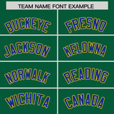 Custom Kelly Green Royal Baroque Style Personalized Baseball Jersey