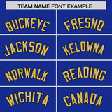 Custom Royal Old Gold Baroque Style Personalized Baseball Jersey