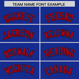 Custom Royal Red Baroque Style Personalized Baseball Jersey