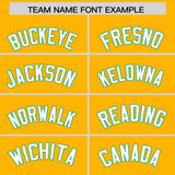 Custom Yellow Bright Green Baroque Style Personalized Baseball Jersey