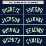 Custom Navy Kelly Green Baroque Style Personalized Baseball Jersey