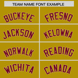 Custom Old Gold Old Gold Baroque Style Personalized Baseball Jersey