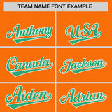 Custom Orange Bright Green Baroque Style Personalized Baseball Jersey
