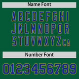 Custom Kelly Green Royal Baroque Style Personalized Baseball Jersey