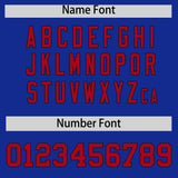 Custom Royal Red Baroque Style Personalized Baseball Jersey