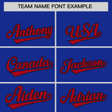 Custom Royal Red Baroque Style Personalized Baseball Jersey