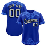 Custom Royal Powder Blue Baroque Style Personalized Baseball Jersey