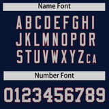 Custom Navy Crimson Baroque Style Personalized Baseball Jersey