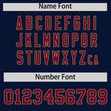 Custom Navy Old Gold Baroque Style Personalized Baseball Jersey