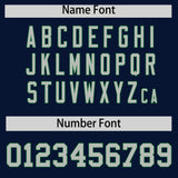 Custom Navy Kelly Green Baroque Style Personalized Baseball Jersey