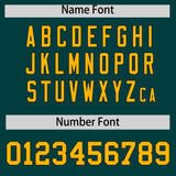 Custom Midnight Green Gold Baroque Style Personalized Baseball Jersey