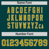 Custom Midnight Green Old Gold Baroque Style Personalized Baseball Jersey