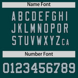 Custom Midnight Green Silver Baroque Style Personalized Baseball Jersey