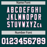 Custom Midnight Green Pink Baroque Style Personalized Baseball Jersey