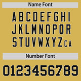 Custom Old Gold White Baroque Style Personalized Baseball Jersey