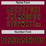 Custom Crimson Yellow Baroque Style Personalized Baseball Jersey