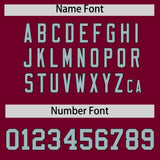 Custom Crimson Silver Baroque Style Personalized Baseball Jersey