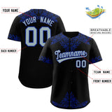 Custom Black Royal Baroque Style Personalized Baseball Jersey