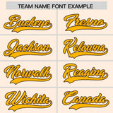 Custom Cream Brown Baroque Style Personalized Baseball Jersey