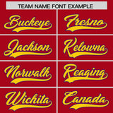 Custom Red Purple Baroque Style Personalized Baseball Jersey