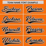 Custom Orange White Baroque Style Personalized Baseball Jersey