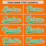 Custom Orange Bright Green Baroque Style Personalized Baseball Jersey