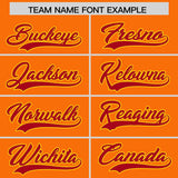 Custom Orange Gold Baroque Style Personalized Baseball Jersey