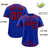 Custom Royal Red Baroque Style Personalized Baseball Jersey
