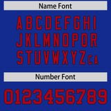 Custom Royal Red Baroque Style Personalized Baseball Jersey